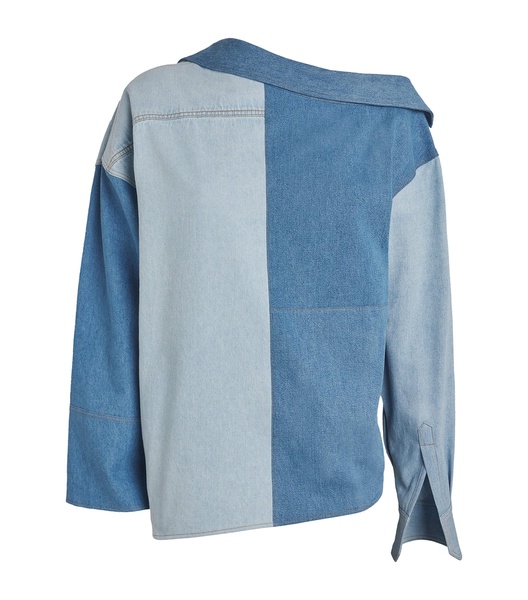 Denim Off-The-Shoulder Shirt