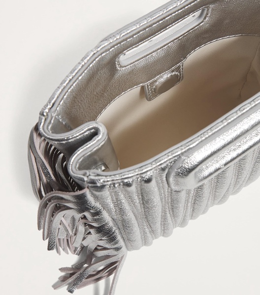 Mini Leather 'M' Top-Handle Bag