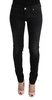 blue cotton bottoms slim fit women's jeans