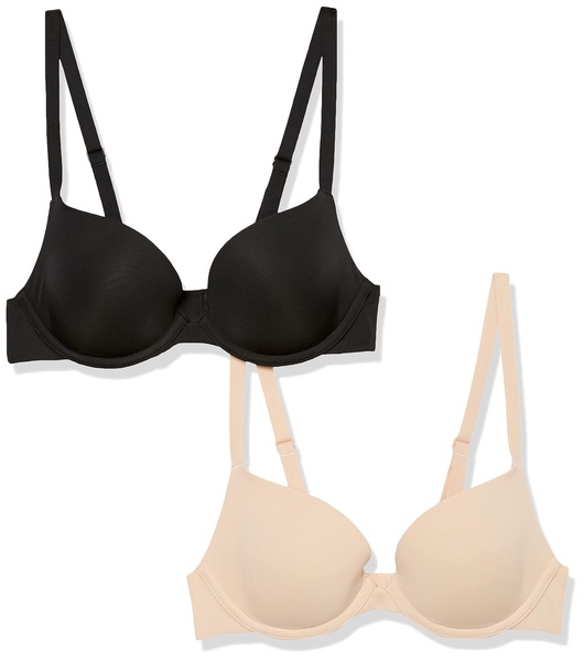 Amazon Essentials Deep Plunge Bras for Women, Lightly Lined, Pack of 2
