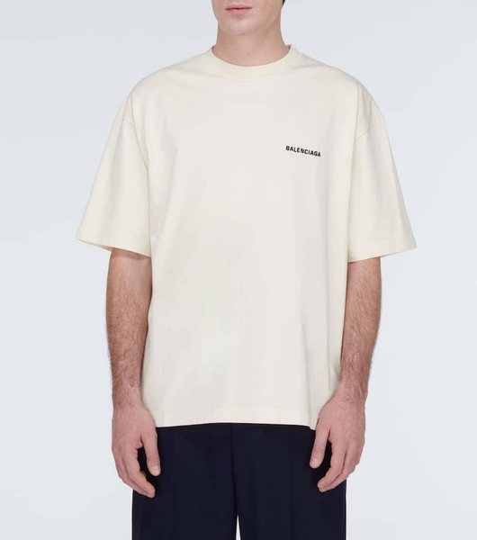 Men's Balenciaga Back T-shirt Medium Fit in Beige