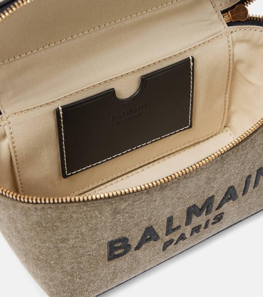 B-Army leather-trimmed canvas shoulder bag