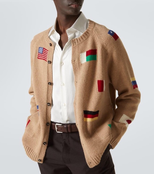 Round-The-World alpaca and wool cardigan