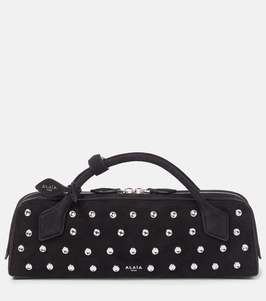 Le Teckel studded suede tote bag