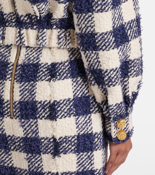 Checked tweed jacket