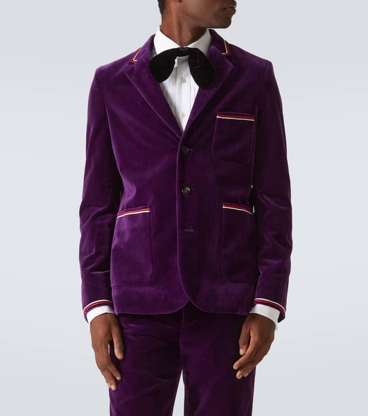 Showcase cotton velvet suit jacket
