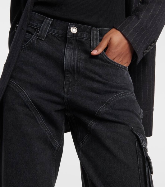 Nera mid-rise straight cargo jeans