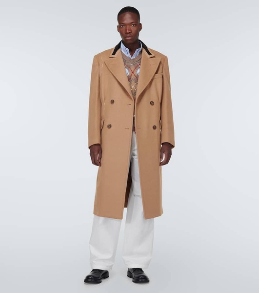 Wool and camel hair overcoat