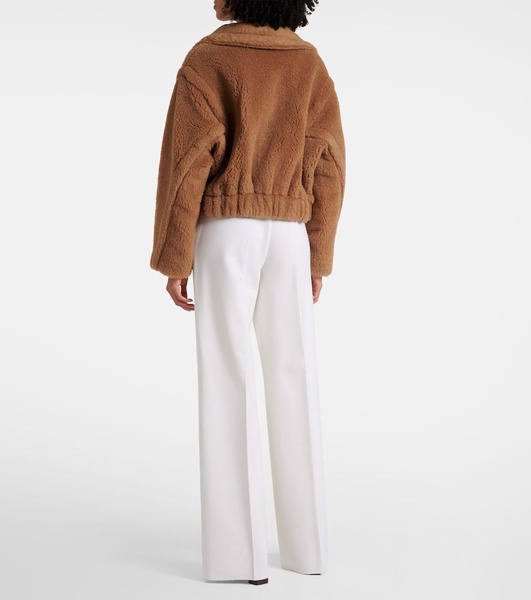 Gardone camel hair and silk teddy coat