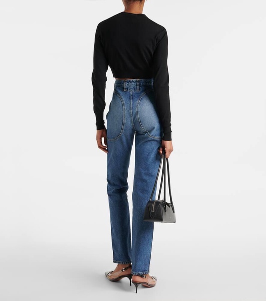 High-rise slim jeans