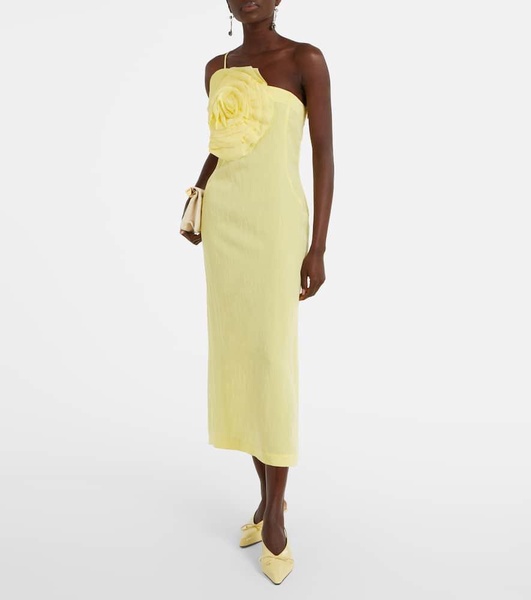 Floral embroidered midi dress