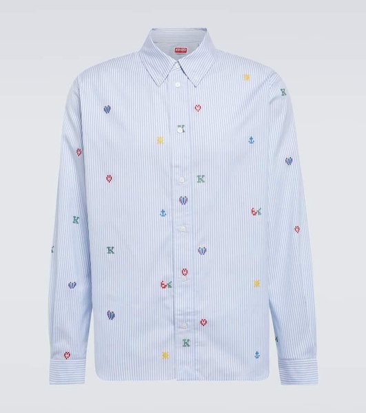 Pixel striped cotton shirt