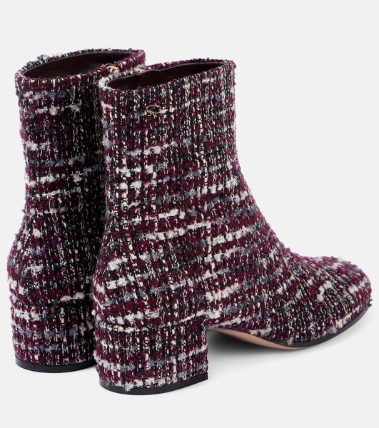 45 bouclé ankle boots