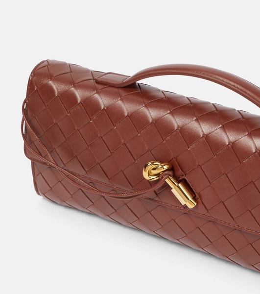 Andiamo Knot Intrecciato leather clutch