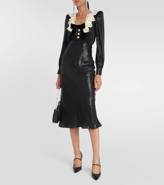 Velvet midi dress