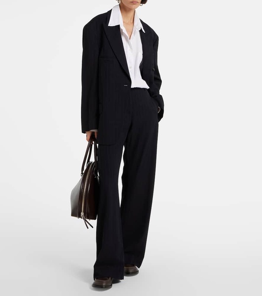 Pinstripe wide-leg pants