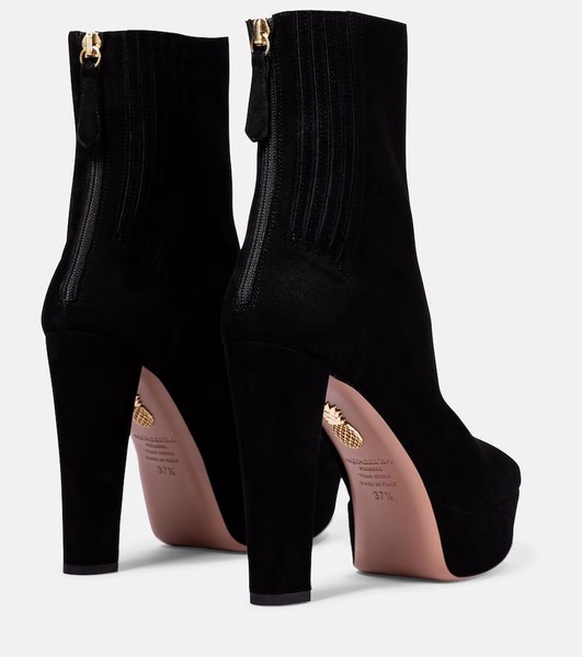 Saint Honore 120 suede platform ankle boots