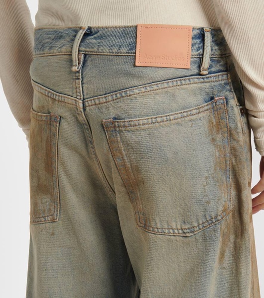 Penicillin distressed wide-leg jeans 