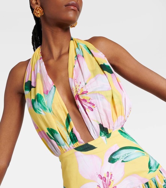 Marie Rose floral cotton midi dress