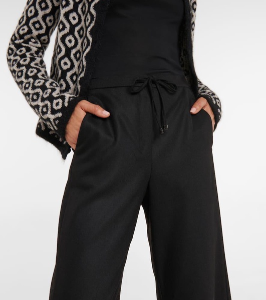 Floria virgin wool wide-leg pants