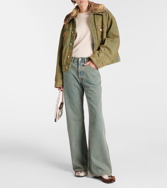 2021F mid-rise wide-leg jeans
