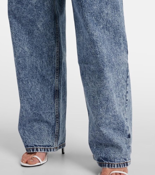 Low-rise wide-leg jeans