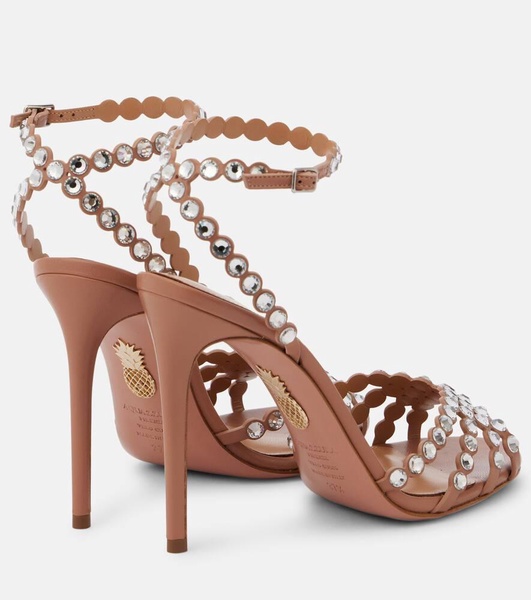 Tequila embellished leather sandals