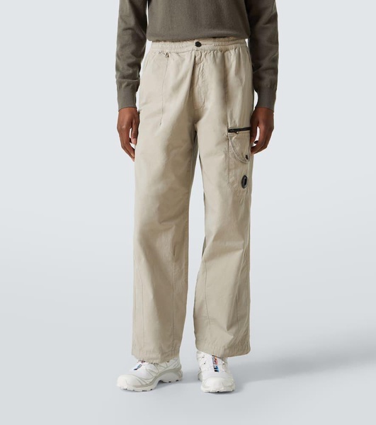 Lens cotton cargo pants
