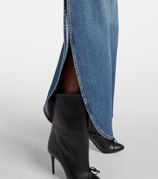 Petal high-rise barrel-leg jeans