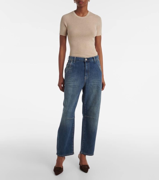 Amsterdam mid-rise barrel-leg jeans