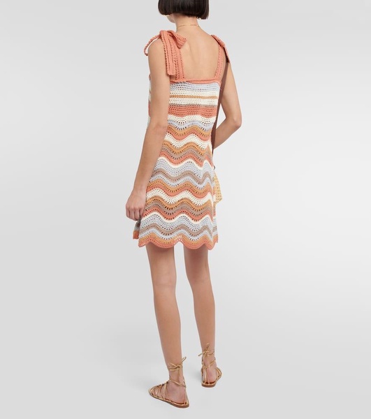 Textured cotton minidress