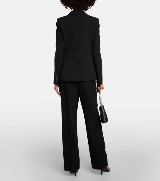 Single-breasted wool blend blazer
