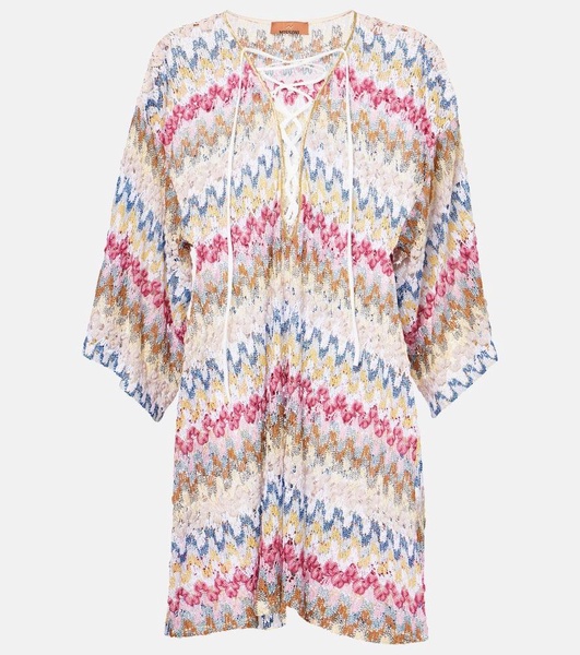 Zigzag knitted kaftan