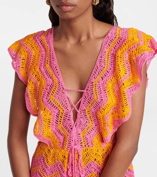 Melissa crocheted cotton minidress