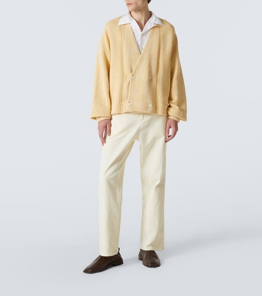 Cotton straight pants