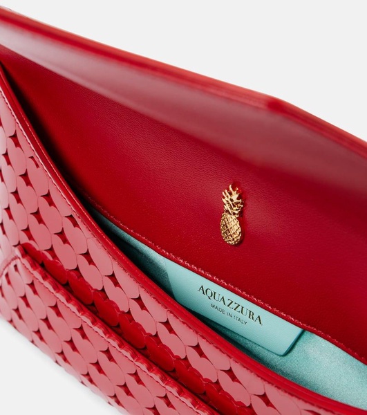 Amourose patent leather clutch
