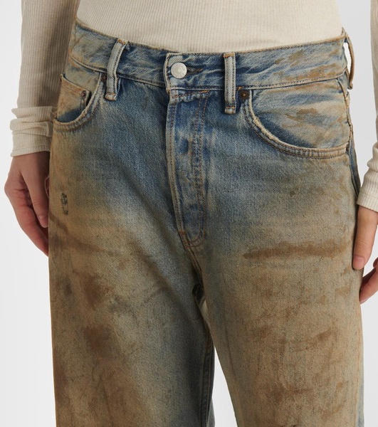 Penicillin distressed wide-leg jeans 