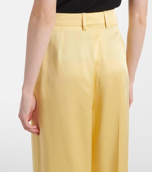 High-rise wide-leg pants