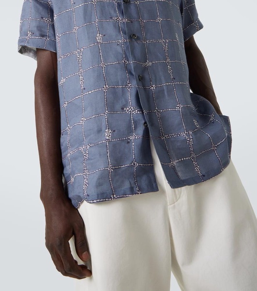 Printed linen shirt