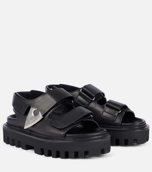 Leather slingback sandals