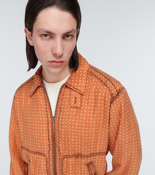 Silk bomber jacket