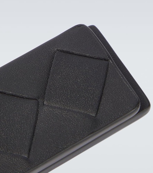 Intrecciato leather wallet
