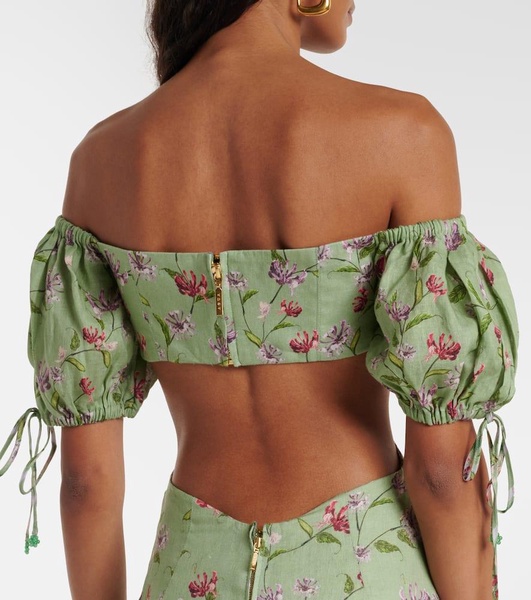 Cielo Honeysuckle floral linen maxi dress