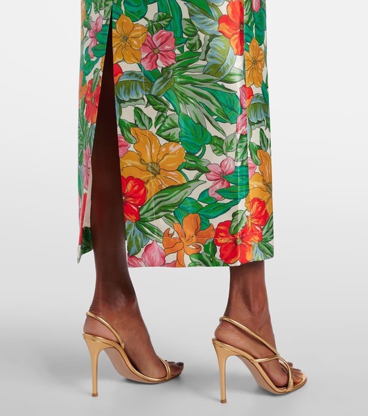 Printed off-shoulder maxi dress