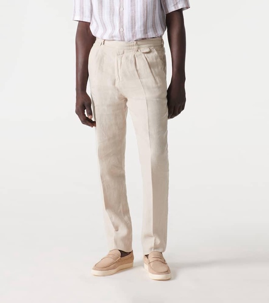 Linen slim pants