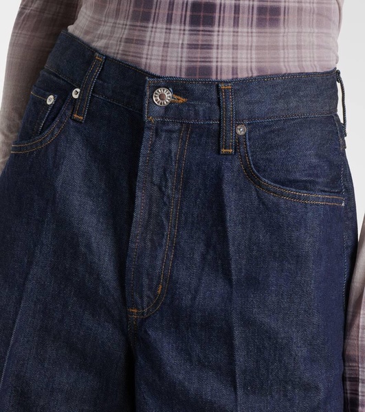 Nolan high-rise denim Bermuda shorts