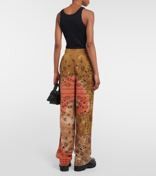 Bandana tie-dye cotton piqué pants