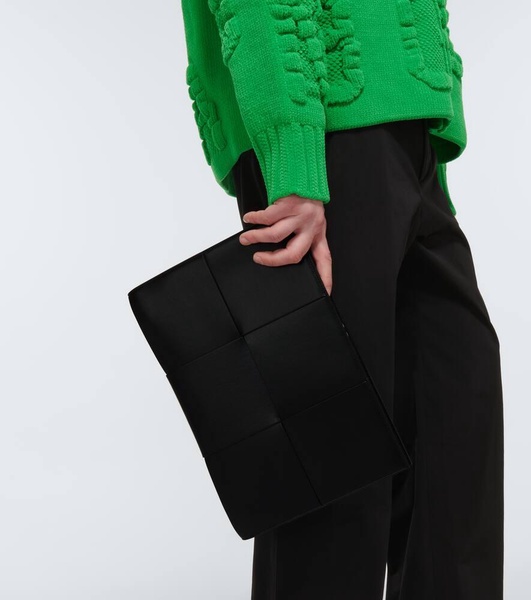Arco Intreccio leather portfolio bag