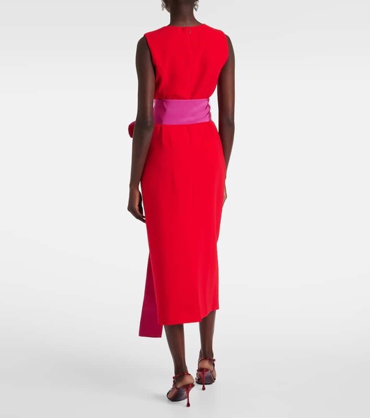 Bow-detail midi dress