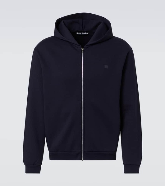 Face cotton jersey hoodie